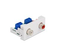 Delock Easy 45 Module 2 x RCA Femelle 22,5 x 45 mm