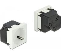 Delock Easy 45 Prise de courant de sécurité Disposition à 45° 45 x 45 mm 10 pièces (81321)