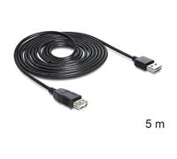 DeLOCK EASY-USB 2.0-A - USB 2.0-A, 5m câble USB USB A Noir