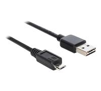 DeLOCK Easy-USB 2.0-A - USB 2.0 Micro-B, 2m câble USB USB A Micro-USB B Noir