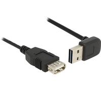 DELOCK 85185 - Câble USB2.0, fiche A EASY coudée vers port A, 0,5m, noir