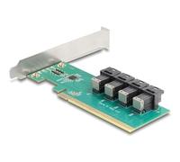 DeLOCK Express x16 Card to 4X Internal SFF-8643 NVMe - Bifurcation - Low Profile Form Factor