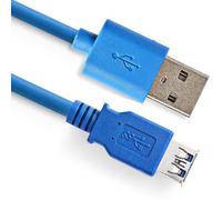 DeLock Câble USB USB 3.2 Gen1 USB-A mâle vers USB-A femelle 5.00 m bleu contacts dorés 82541