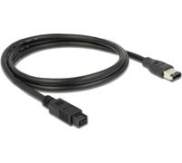 Delock FireWire Câble de raccordement [1x Connecteur Firewire (400) 9 pôles - 1x Firewire (400) mâle 6 pôles] 1 m noir