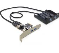 DeLOCK Front Panel + PCI Express Card carte et adaptateur d'interfaces Interne USB 3.2 Gen 1 (3.1 Gen 1)