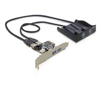 DeLOCK Front Panel + PCI Express Card carte et adaptateur d'interfaces Interne USB 3.2 Gen 1 (3.1 Gen 1)