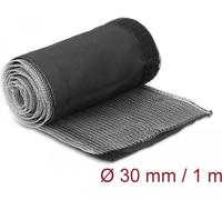 Delock Gaine tressée CEM avec velcro (100 cm), Gaine + protection pour câbles, Noir