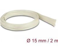 Delock Gaine tressée en fibres Nomex 2 m x 15 (200 cm), Gaine + protection pour câbles, Blanc