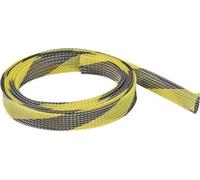DELOCK Gaine tressée extensible 2 m x 19 mm noir-jaune