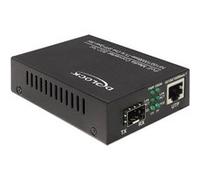 Delock Gigabit Ethernet Media Converter - Convertisseur de média à fibre optique - 1GbE - 10Base-T, 100Base-TX, 1000Base-T, 1000Base-X - SFP (mini-GBIC) / RJ-45 G