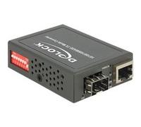 Delock Gigabit Ethernet Media Converter - Convertisseur de média à fibre optique - 1GbE - 10Base-T, 100Base-TX, 1000Base-T - SFP (mini-GBIC) / RJ-45 G