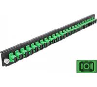 DeLOCK - Glasfaser-Spleißboxpaneel - Vorderseite - SC SM X 24 - Schwarz, grün - 1U - 48,3 cm (19") (43352)