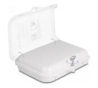 Delock - Glasfaser-Verteilerbox - IP65, waterproof, lockable - geeignet für Wandmontage - Innenbereich, Außenbereich - weiß - 8 Ports