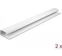 Delock Goulotte de câblage pour montage sous table 0.4 m x 57 mm Blanc 2 pièces (40 cm), Gaine + protection pour câbles, Blanc