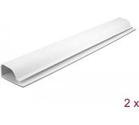 Delock Goulotte de câblage pour montage sous table 0.4 m x 63 mm Blanc 2 pièces (0.40 cm), Gaine + protection pour câbles, Blanc