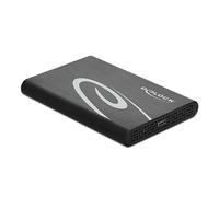 DeLOCK 42610 Boîtier de disques de stockage Boîtier disque dur/SSD Noir 2.5"