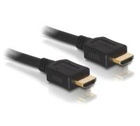 DeLock Câble HDMI 84407 – Fiche mâle HDMI-A 2 m, blindé, torsadé, contacts dorés, noir