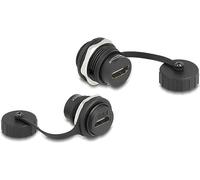 DeLOCK HDMI-A Einbaubuchse avec Verschlusskappe IP67 staub- et Wasserdicht