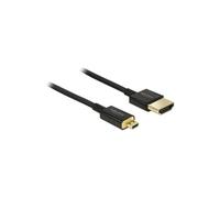 DeLOCK HDMI-A/HDMI Micro-D, 2 m câble HDMI HDMI Type A (Standard) HDMI Type D (Micro) Noir