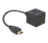 DELOCK HDMI Adapter A -> 2x A St/Bu 0.20m