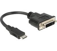 Adaptateur HDMI, DVI Delock 65564 [1x HDMI mâle C mini - 1x DVI femelle 24+5 pôles] 20.00 cm noir