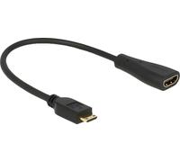 DELOCK HDMI Kabel Ethernet A -> mini C Bu/St 0.23m