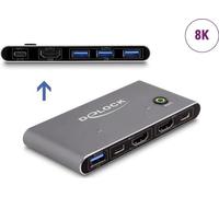 DELOCK HDMI KVM Switch 8K 60 Hz mit USB 5 Gbps