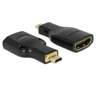 Adaptateur delock hdmi micro-d (m) -> hdmi (f) high speed ??hdmi avec ethernet 4k 65664