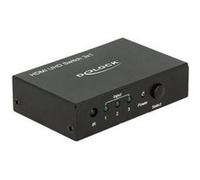 Delock HDMI UHD Switch 3 x HDMI in > 1 x HDMI out 4K - Commutateur vidéo/audio - 3 x HDMI - de bureau Noir G