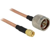 DELOCK HF Adapter N -> SMA 1m RG-142 low loss St/St