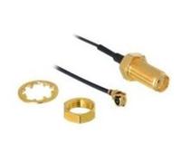 Delock HF Antenna Connection for Installation - Câble d'antenne - I-PEX (M) pour RP-SMA (F) - 20 cm - noir