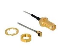Delock HF Antenna Connection for Installation - Câble d'antenne - I-PEX (M) pour SMA (F) - 20 cm - gris G