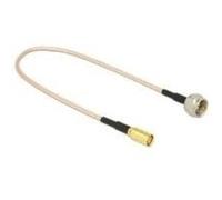 DELOCK 13001 - Câble d'antenne HF, prise F, prise SMB, 25 cm