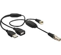 DELOCK HF Kabel F -> F Bu/St +USB A Stecker Phantomsp