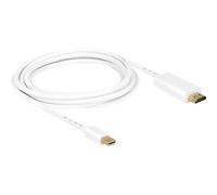 Delock High Speed HDMI - Câble adaptateur - Mini DisplayPort mâle pour HDMI mâle - 3 m - blanc - support 4K
