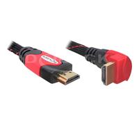 Delock High Speed HDMI with Ethernet - Câble HDMI avec Ethernet - HDMI mâle pour HDMI mâle - 1 m - connecteur incliné