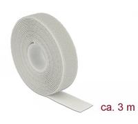 Delock Hook-and-loop fastener - Attache câble - 3 m - gris