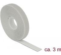 Delock Hook-and-loop fastener - Attache câble - 3 m - gris