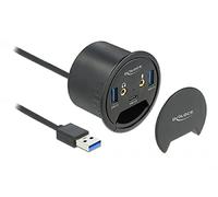 Delock Hub 3 Ports 1 Port USB Type-C™ et 2 Ports USB Type-A + Ports Audio HD.