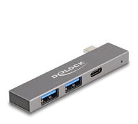 DeLOCK Hub 3 ports Slim USB avec USB Type-C vers 1 x USB 5 Gbps USB Type-C + 2 x USB 5 Gbps Type-A