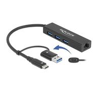 Delock Hub 3 Ports USB 3.2 Gen 1 + Gigabit LAN