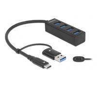 DeLOCK Hub à 4 ports USB 5 Gbps avec connecteur USB Type-C ou USB Type-A