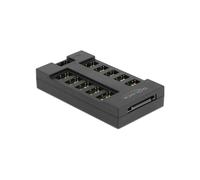 DeLOCK Hub ARGB 10 Ports pour LED ARGB, Interface 5V, Montage Magnétique, Dimensions 90x48x16mm, Longueur câble 0.5m, Noir, Réf: 64128