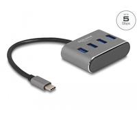 DeLock Hub de 4 ports USB-A 5 Gbps avec connecteur USB-C