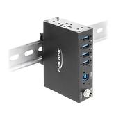 Delock Hub industriel 4 x USB 5 Gbps Type-A avec 8 kV