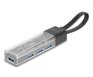 DeLock Hub USB 3.2 4 ports USB A avec connexion USB C ou USB A