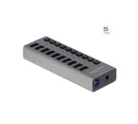 Delock 63670 hub & concentrateur USB 3.2 Gen 1 (3.1 Gen 1) Type-B 5000 Mbit/s Gris