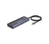 DeLock Hub USB-C 63410 – 6x USB-C + 1x USB-C (alimentation) USB 3.2 Gen1 5 Gbit/s Bleu
