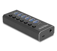 DeLock Hub USB 7 ports – 3 ports 10 Gbps, 4 ports de charge rapide 5 Gbps