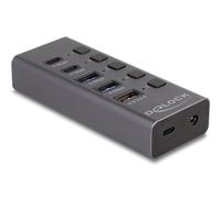 DeLock Hub USB-A/USB-C 5 ports avec interrupteurs